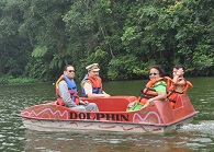 The Governor of Arunachal Pradesh Shri JP Rajkhowa with First Lady of the State in Gyekar Sinyi Lake, 10 km from Itanagar on 4th July 2015